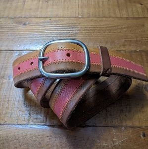 Vintage Leather 3-Tone Belt Medium